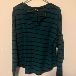 Teal Striped Women's Top Size M